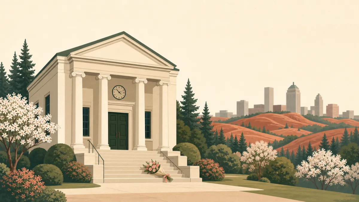 Illustration of courthouse and city hall ceremonies in the Atlanta area