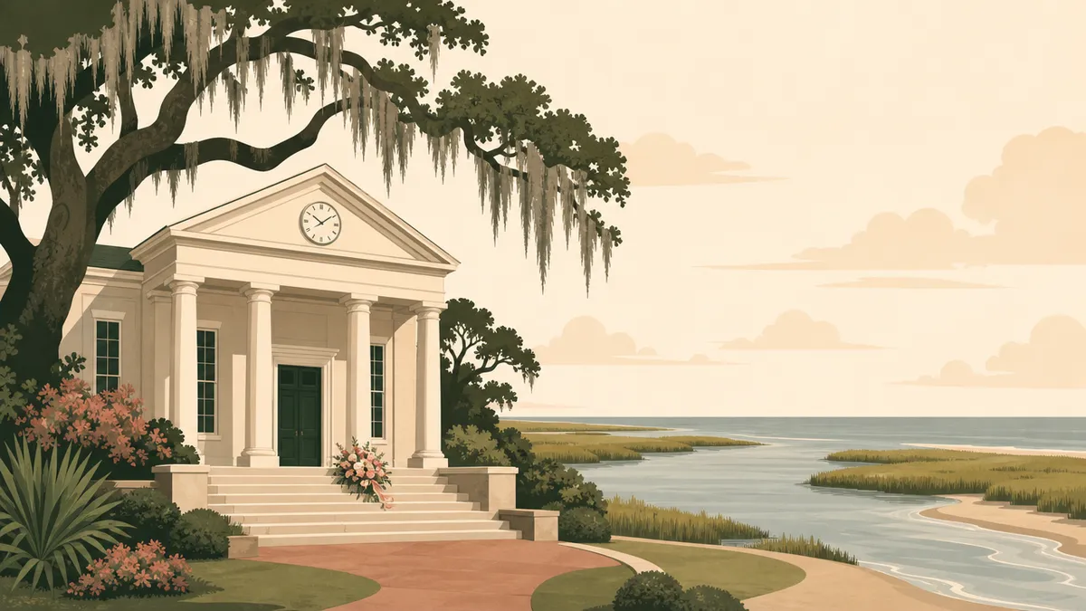 Illustration of courthouse and city hall ceremonies in the Jacksonville area