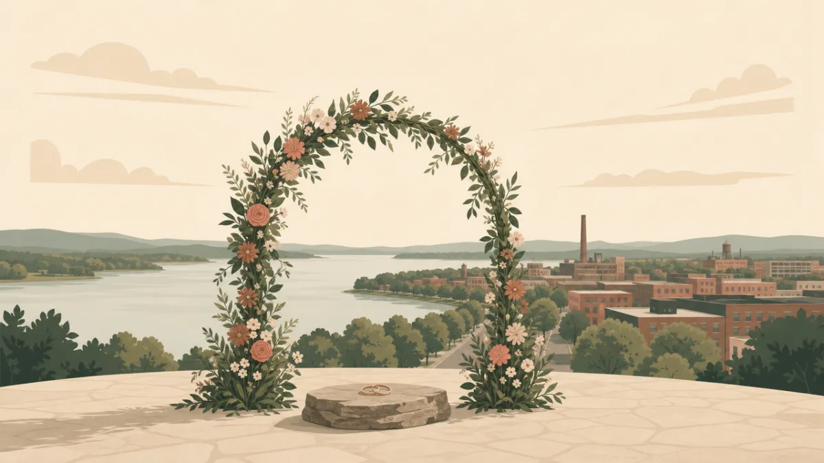 Illustration of ceremony-only elopement sites in the Detroit area