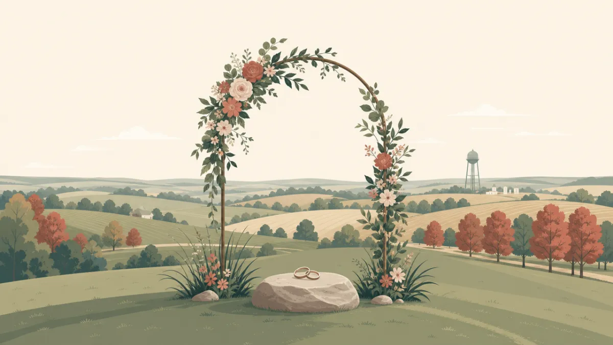 Illustration of ceremony-only elopement sites in the Indianapolis area