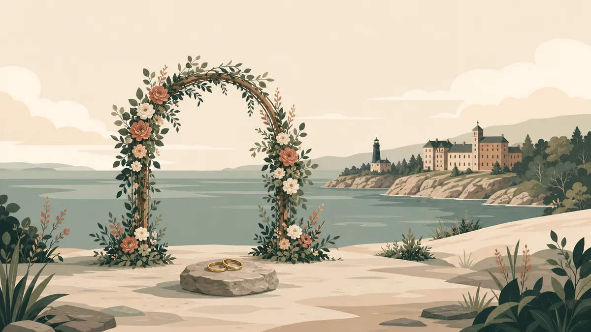 Illustration of ceremony-only elopement sites in the Milwaukee area