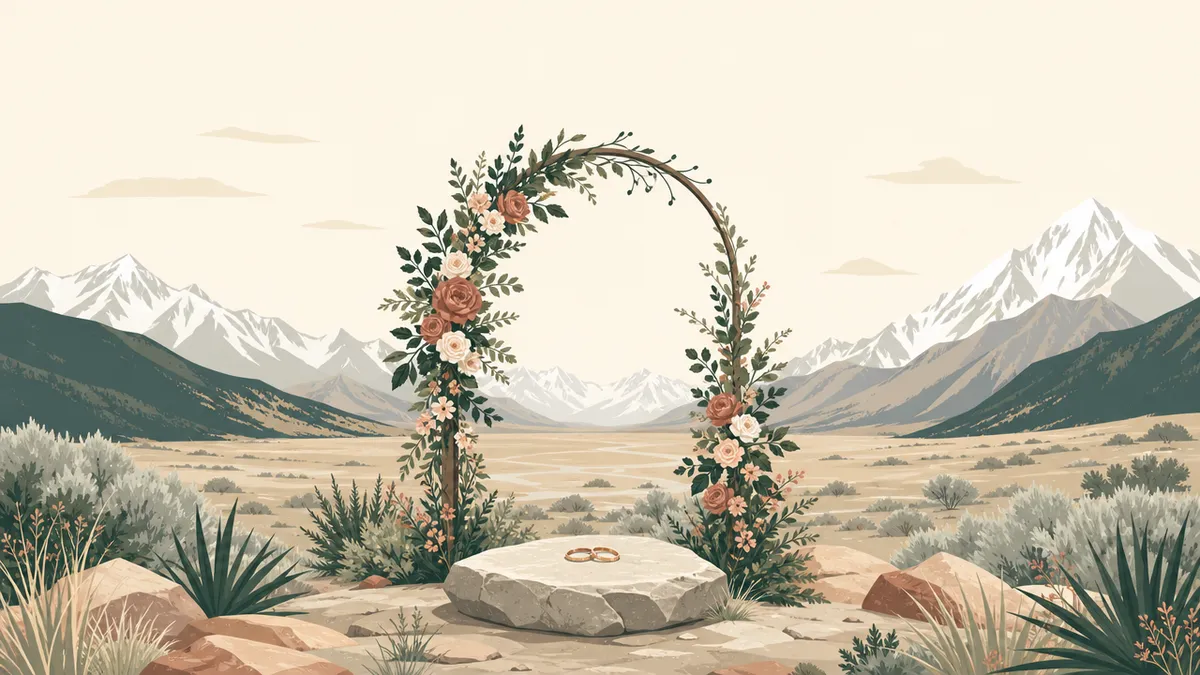 Illustration of ceremony-only elopement sites in the Salt Lake City area