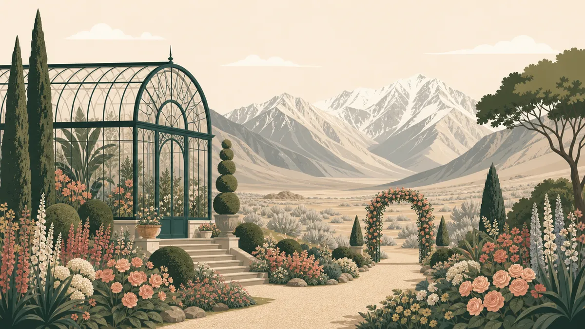 Illustration of garden and conservatory venues in the Salt Lake City area
