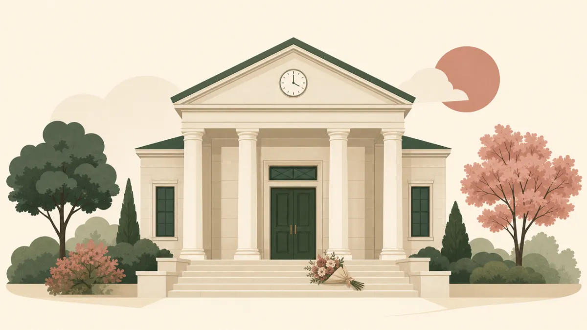 Illustration of courthouse and city hall ceremonies