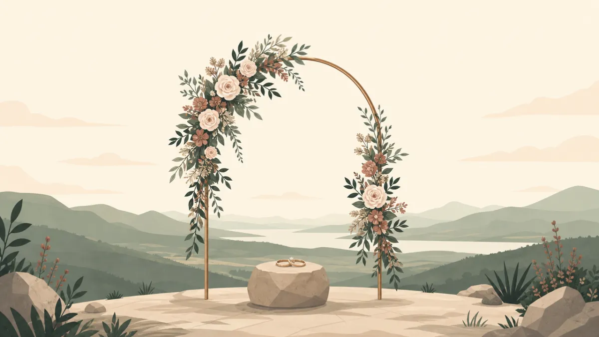 Illustration of ceremony-only elopement sites