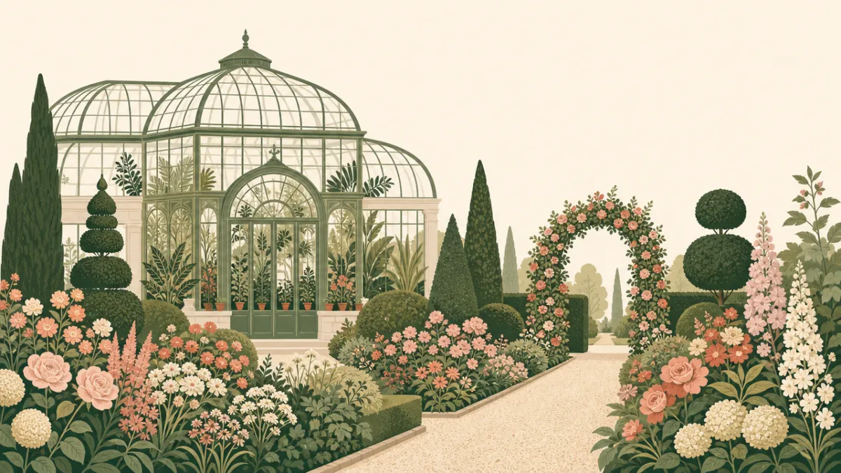 Illustration of garden and conservatory venues
