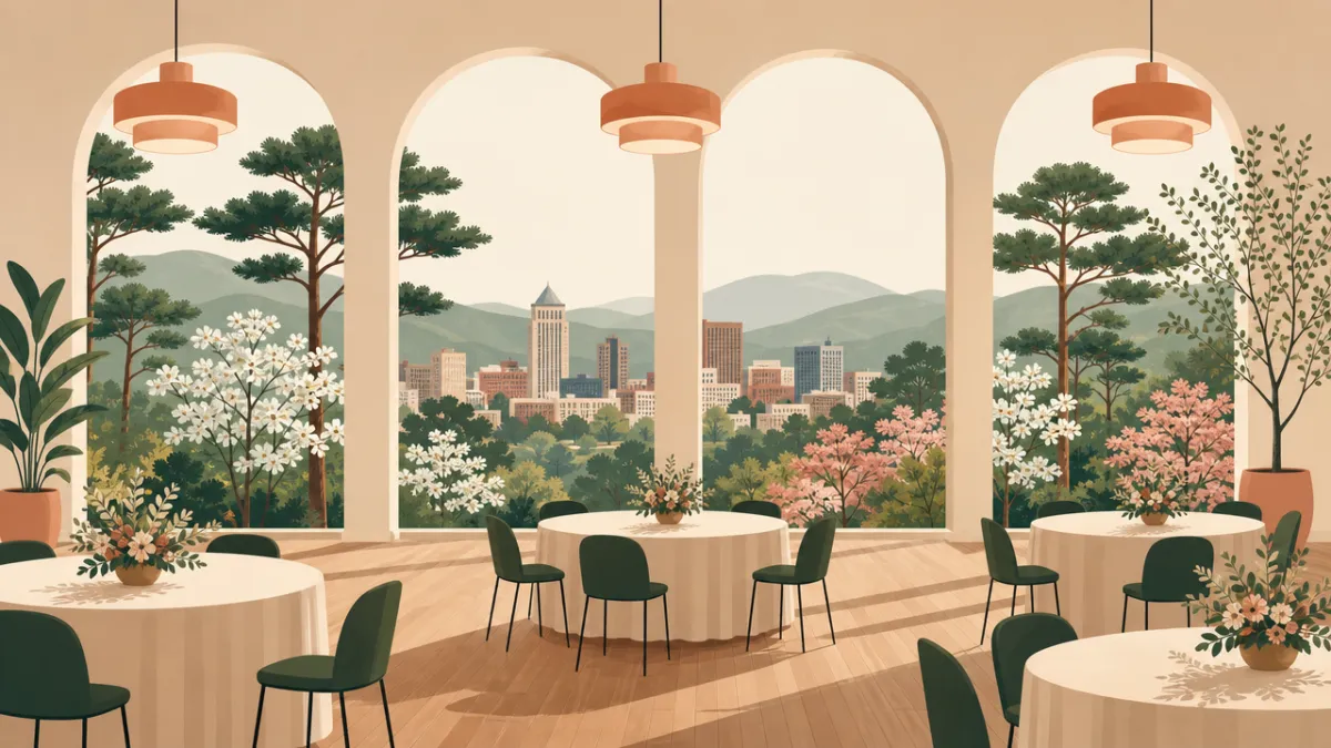 Illustration of indoor venues in the Charlotte area