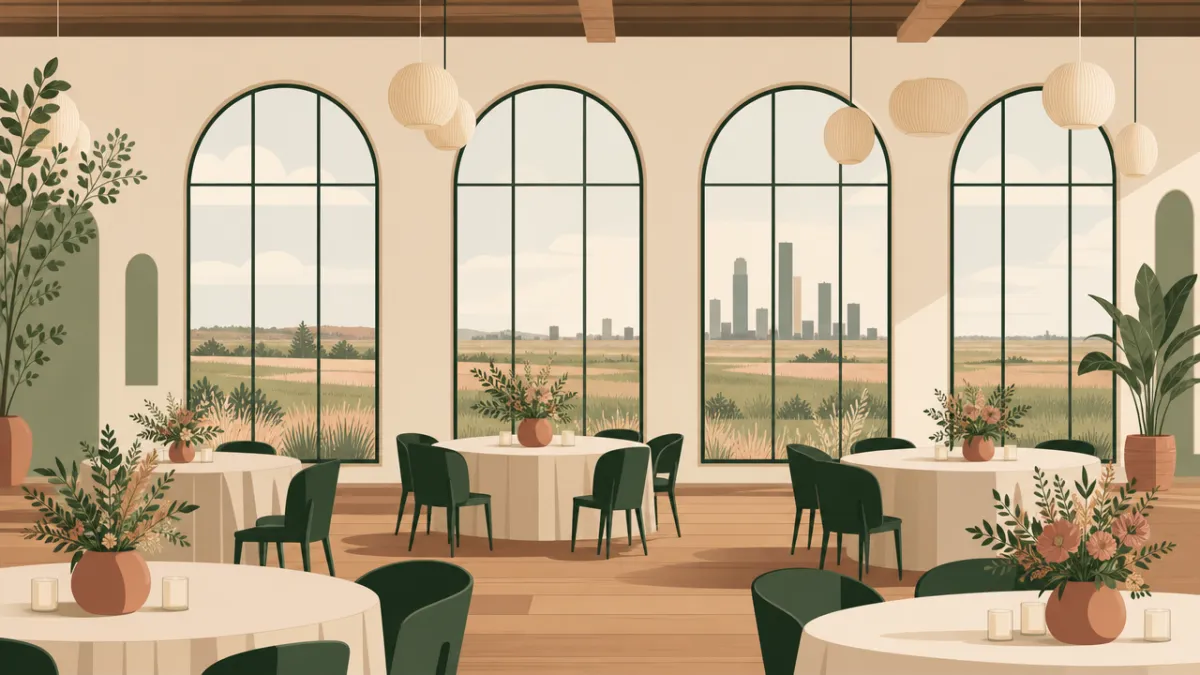 Illustration of indoor venues in the Chicago area