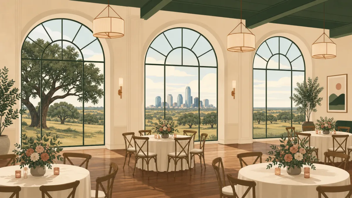 Illustration of indoor venues in the Dallas-Fort Worth area