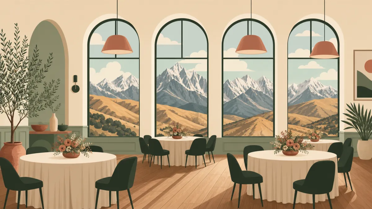 Illustration of indoor venues in the Denver area