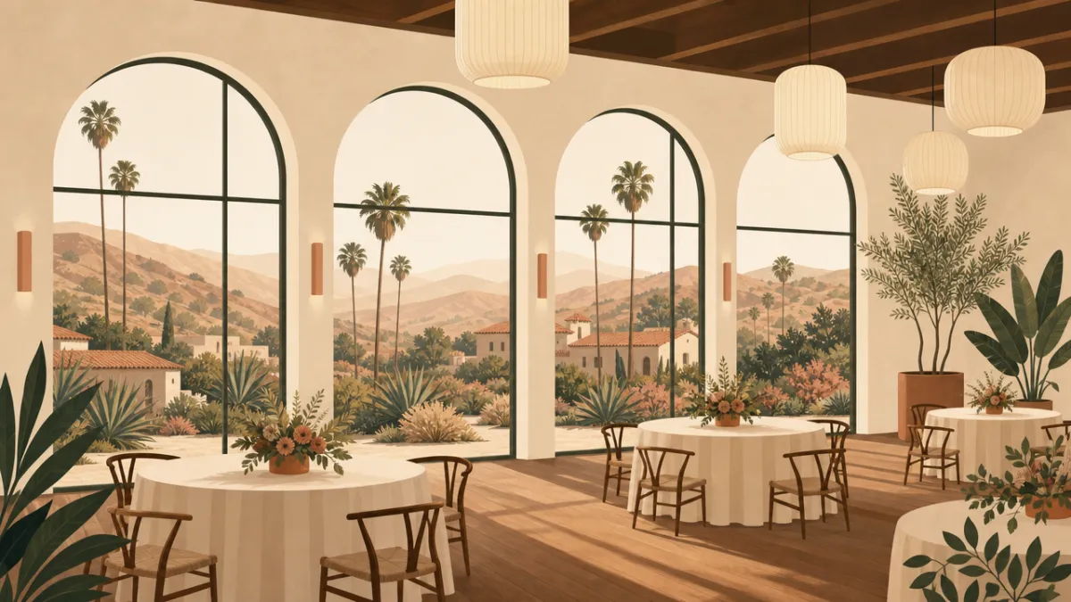 Illustration of indoor venues in the Los Angeles area