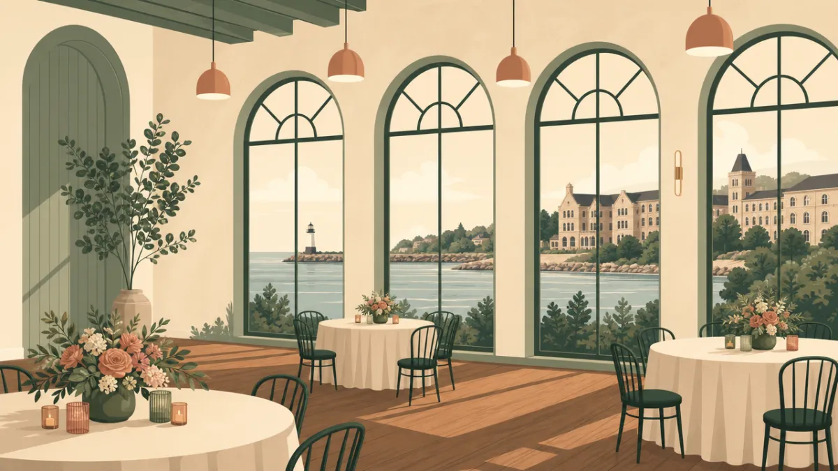 Illustration of indoor venues in the Milwaukee area