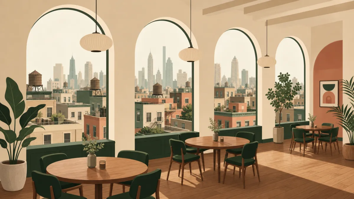 Illustration of indoor venues in the New York City area