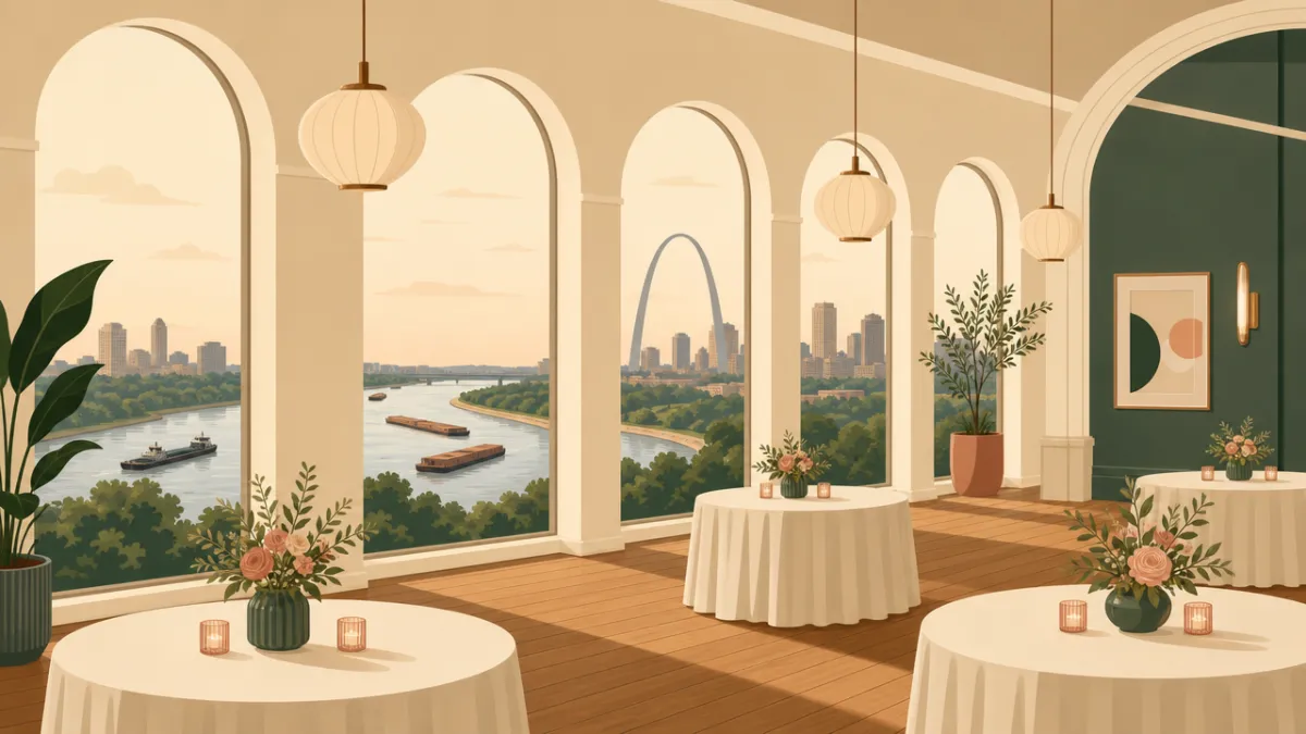 Illustration of indoor venues in the St. Louis area