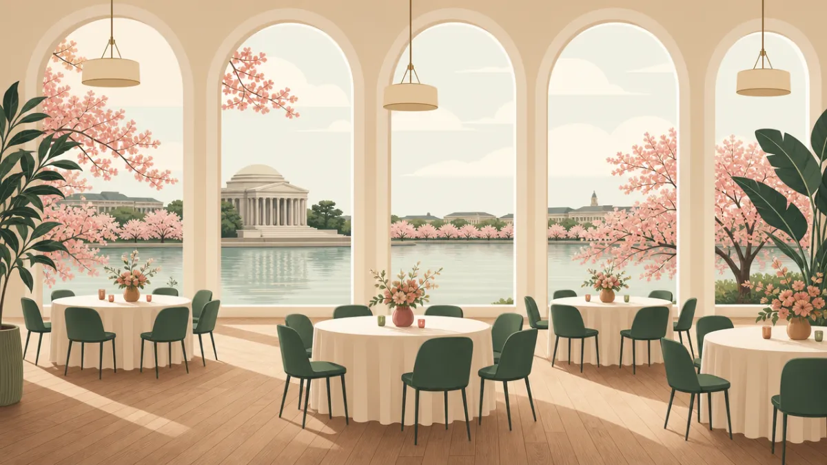 Illustration of indoor venues in the Washington, DC area