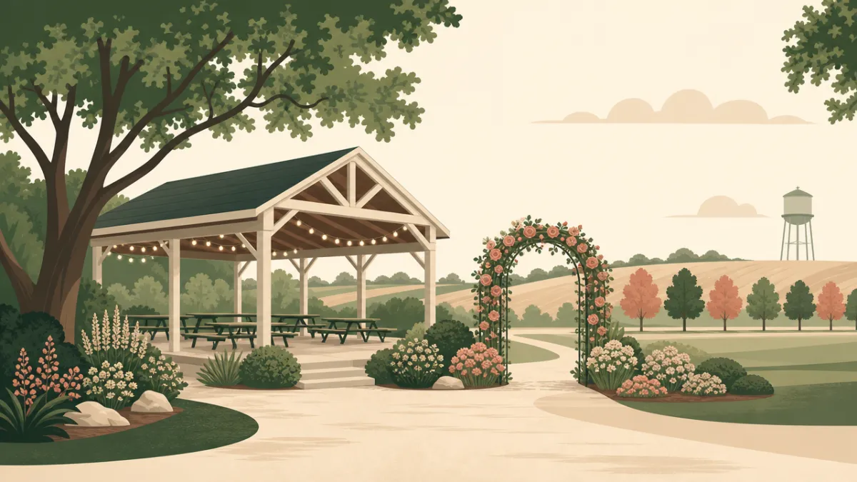 Illustration of park and pavilion venues in the Indianapolis area