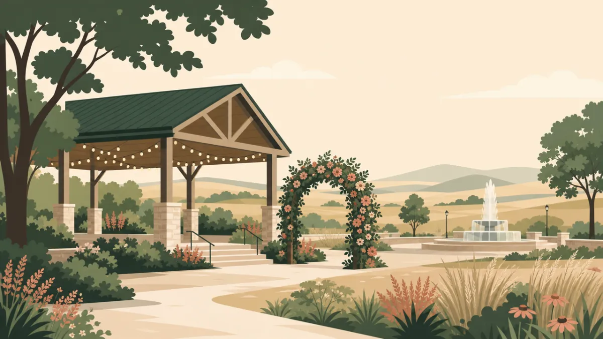 Illustration of park and pavilion venues in the Kansas City area