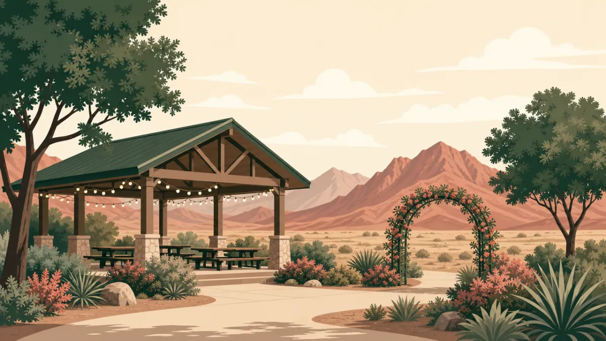 Illustration of park and pavilion venues in the Las Vegas area