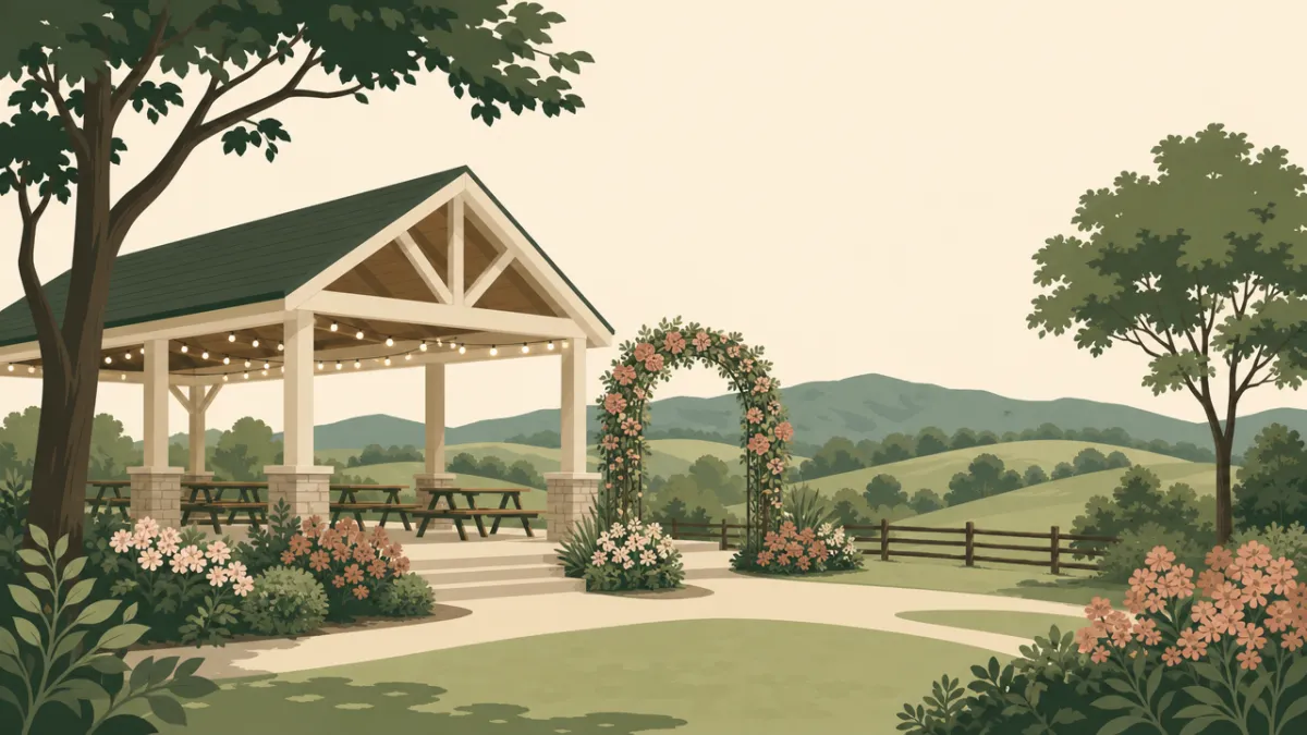 Illustration of park and pavilion venues in the Nashville area