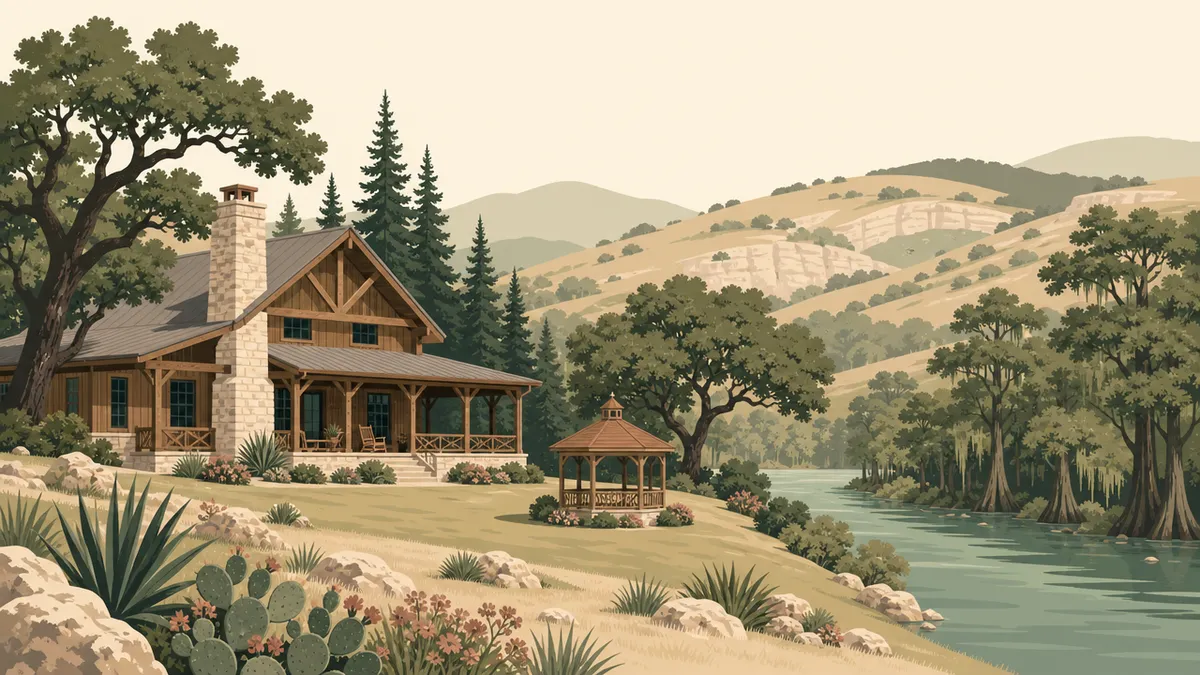 Illustration of state park venues in the San Antonio area