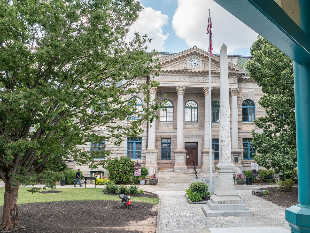 The DeKalb County courthouse square in Decatur