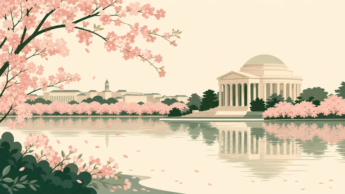 Illustration of wedding chapels in the Washington, DC area