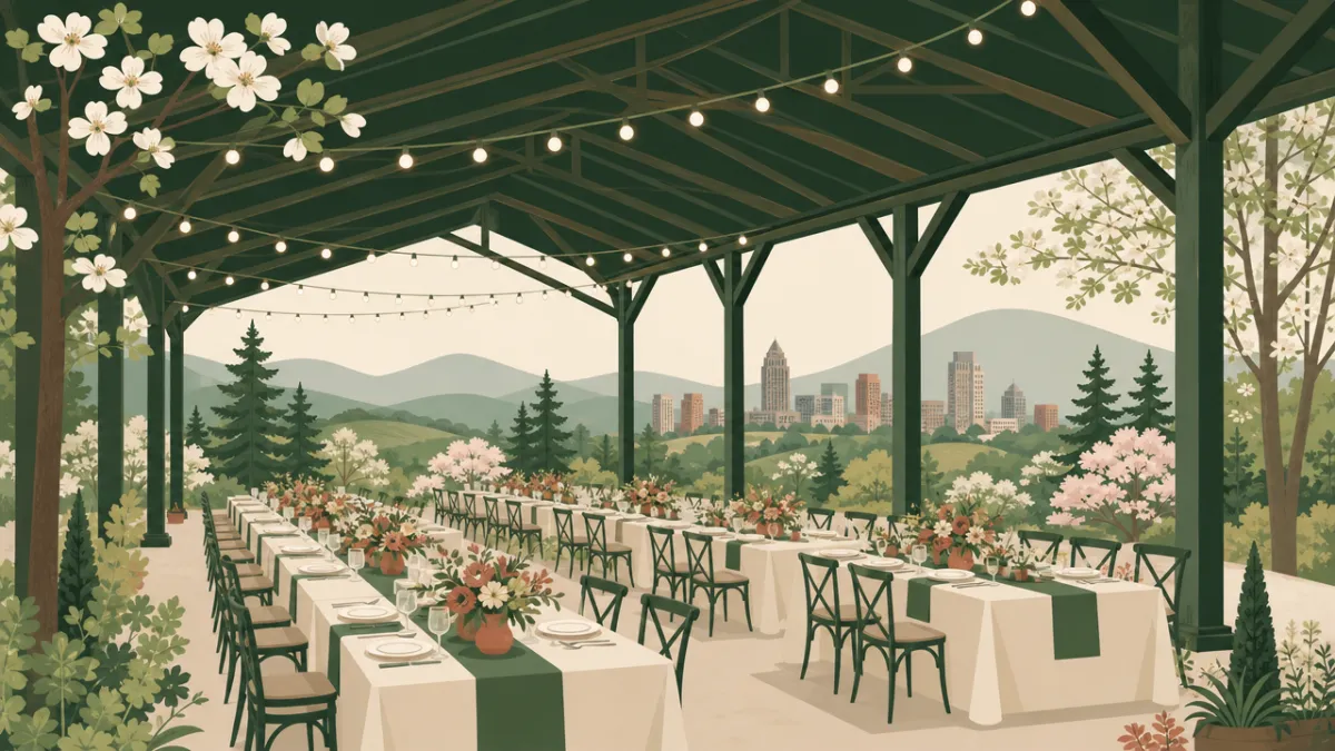 Illustration of venues that seat 50 or more in the Charlotte area