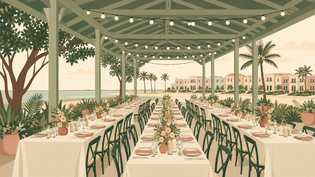 Illustration of venues that seat 50 or more in the Tampa Bay area